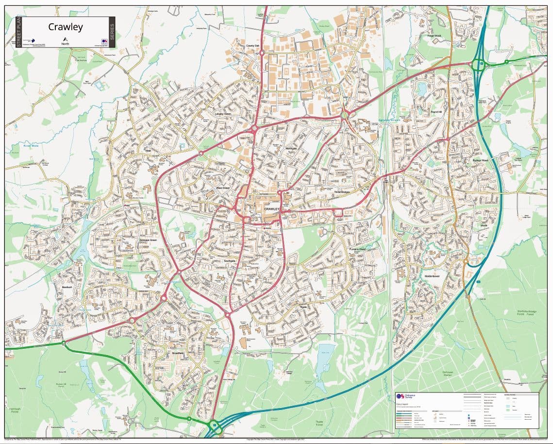 Crawley Street Map