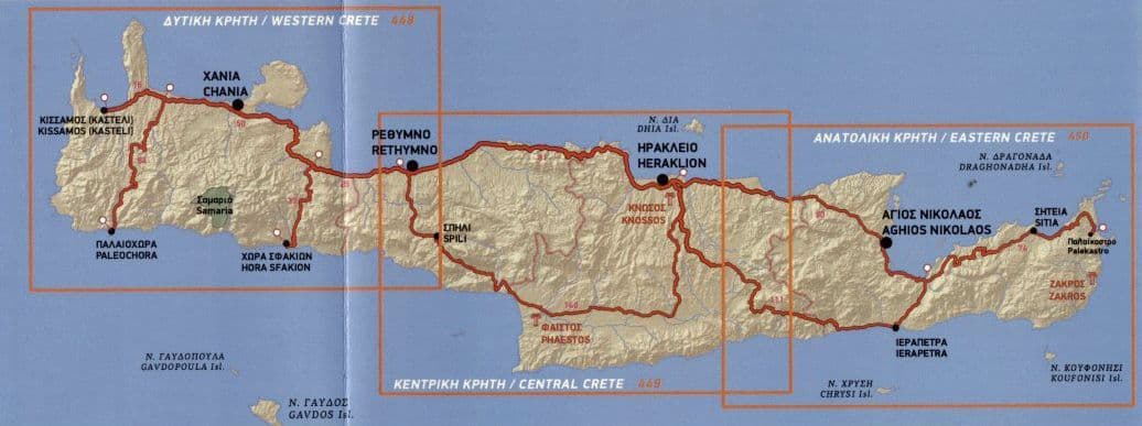Crete Eastern - Terrain Maps - 1 100 000