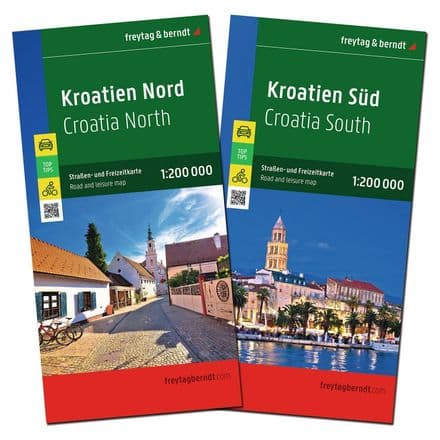 Croatia North & South 2 Map Set - Freytag & Berndt 1:200,000 (J166)