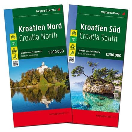Croatia North & South 2 Map Set - Freytag & Berndt 1:200,000 (J166)