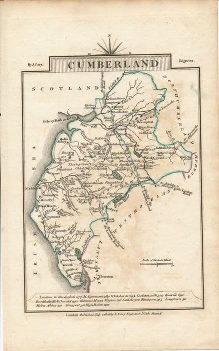 Cumberland 1806 - John Cary - Original Map
