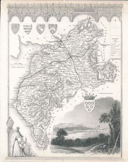 Cumberland - Thomas Moule 1840 (A) - Original Map