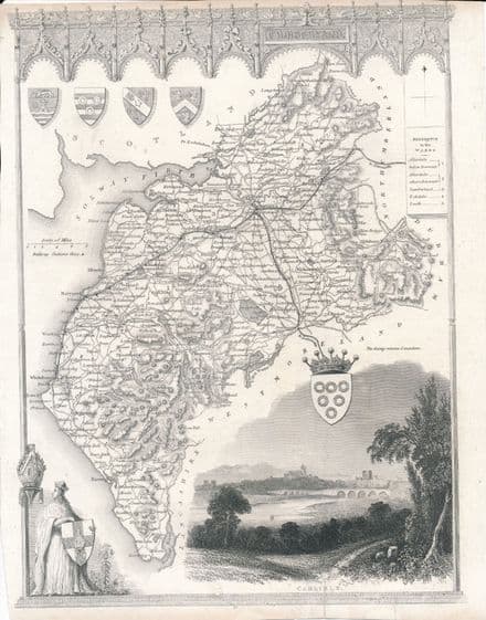 Cumberland - Thomas Moule (B) 1840 - Original Map (1)