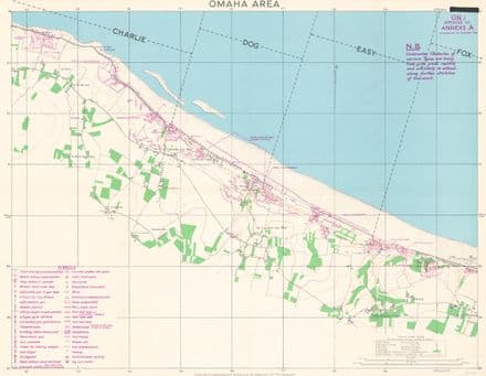 D-Day - Omaha Beach - Normandy - Wall Map (XYZ)