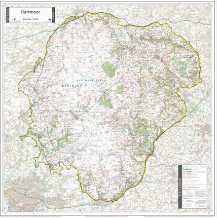 Dartmoor National Park - Wall Map - 2025