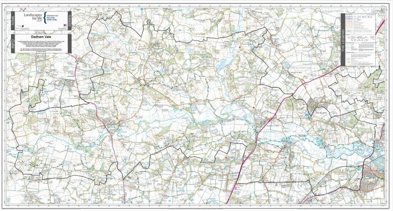 Dedham Vale - AONB Wall Map - 2024