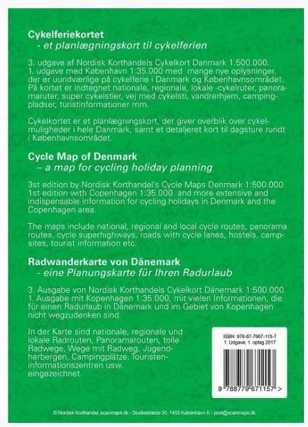Denmark & Copenhagen Cycling Map - Scanmap