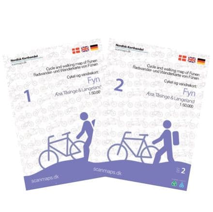 Denmark Cycling Map - 03 - Funen / Fyn (2 Map Set)