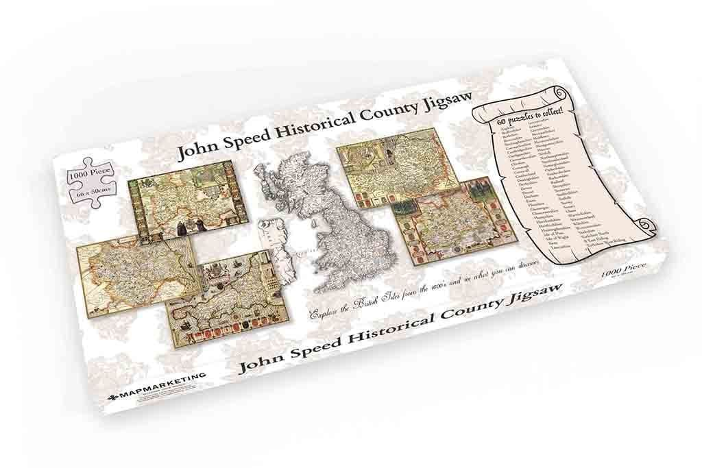Derbyshire Historical Map 1000 Piece Jigsaw Puzzle 1610 DERB1