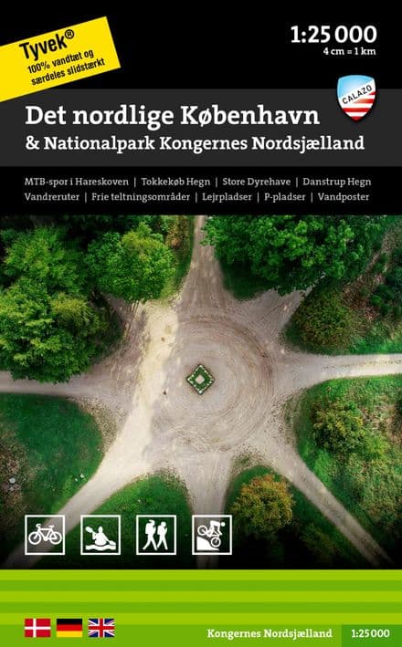 Det nordlige København & Nationalpark Kongernes Nordsjælland - Calazo Hiking Map