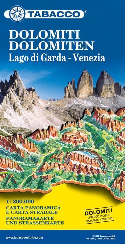 Dolomites / Lake Garda / Venice - Road & Panoramic Map (MB.02)