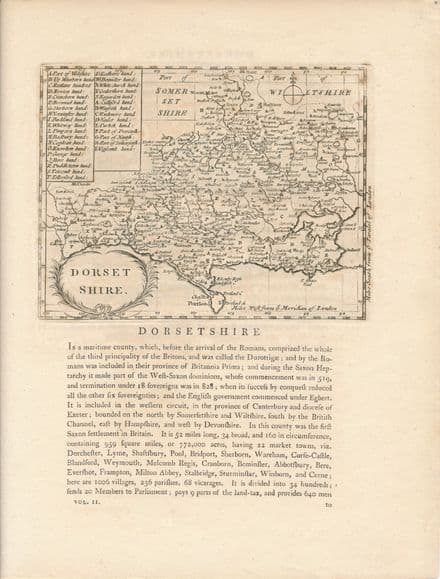 Dorsetshire - Seller & Grose - 1787 - Original Map