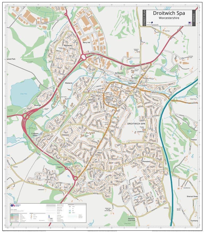 Droitwich Spa Street Map