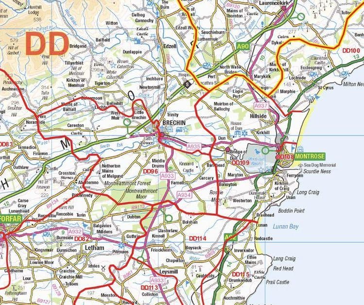 Dundee - DD - Postcode Sector Wall Map