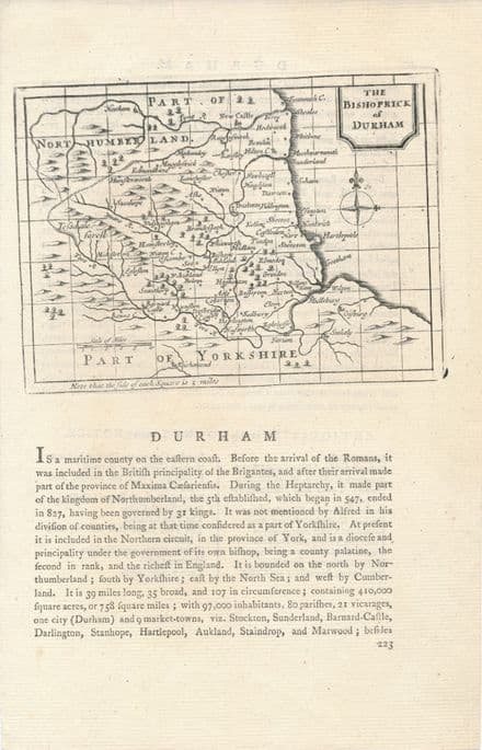 Durham - Seller & Grose - 1787 - Original Map #1