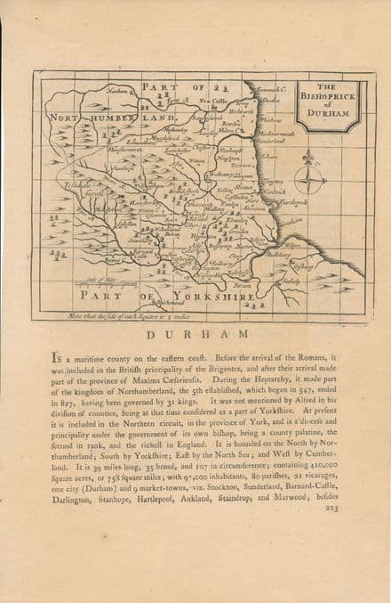 Durham - Seller & Grose - 1787 - Original Map #3