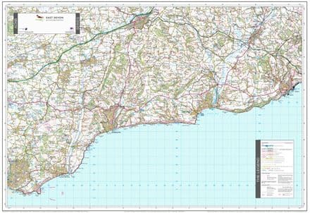 East Devon - AONB Wall Map - 2024