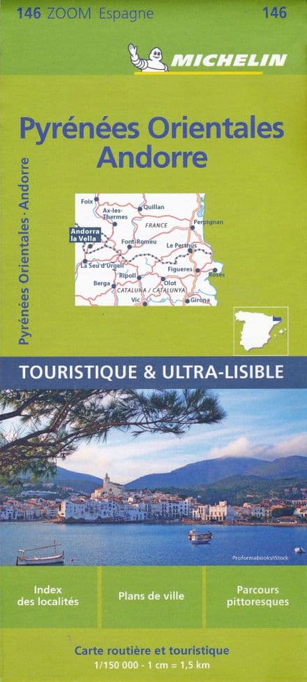 Eastern Pyrenees, Andorra and Catalan - Michelin Zoom 146