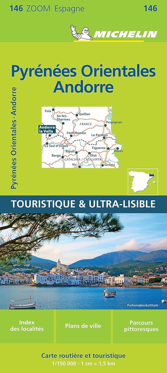 Eastern Pyrenees, Andorra and Catalan - Michelin Zoom 146