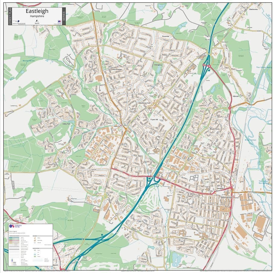 Eastleigh Postcode Eastleigh Street Map