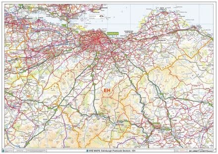 Edinburgh - EH - Postcode Sector Wall Map