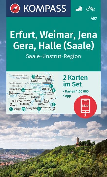 Erfurt / Weimar / Jena / Gera / Halle (Saale) - Kompass 457