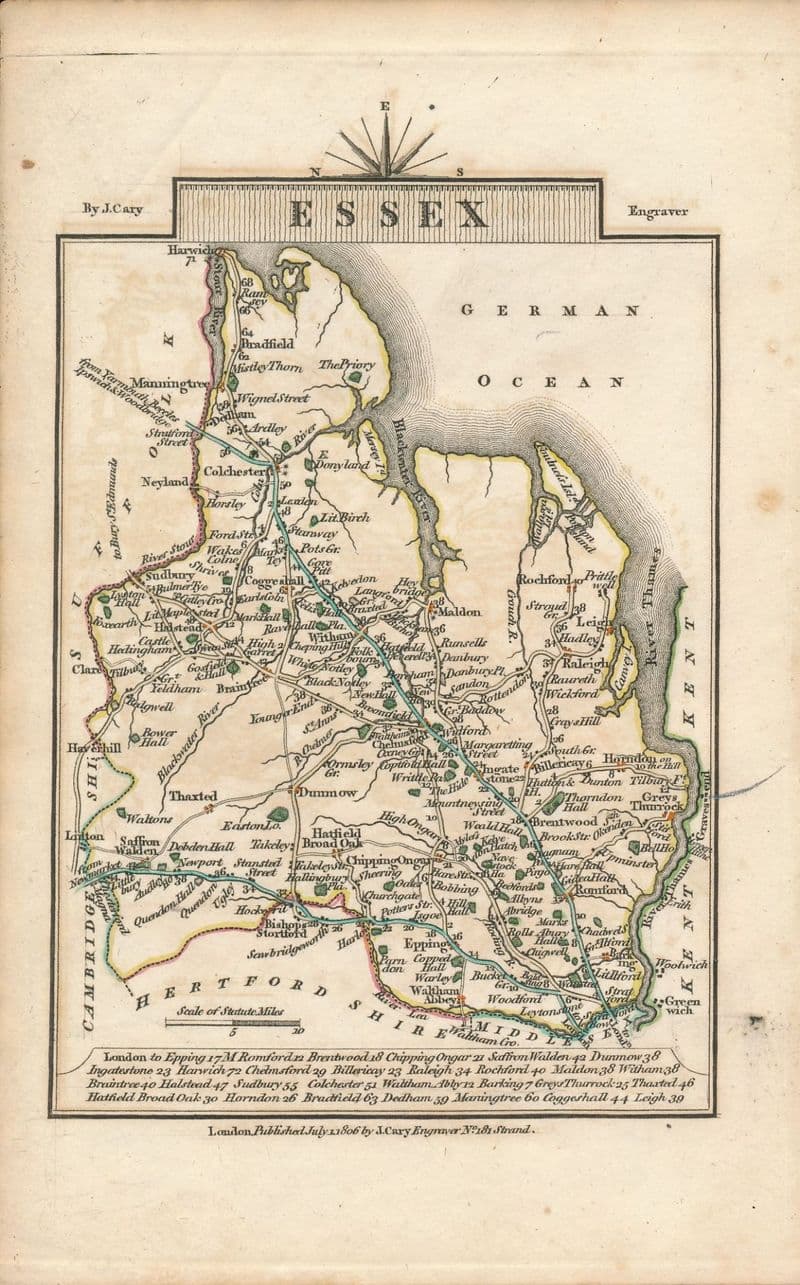 Essex 1806 - John Cary - Original Map