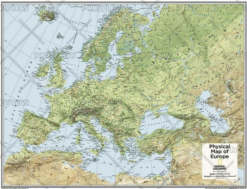 Europe Physical - Atlas of the World, 10th Edition by National Geographic