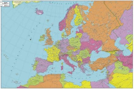 Europe Wall Map - Extra Large - Map Sherpa
