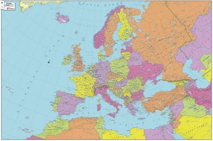 Europe Wall Map - Standard - Map Sherpa