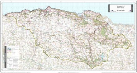 Exmoor National Park - Wall Map - 2025