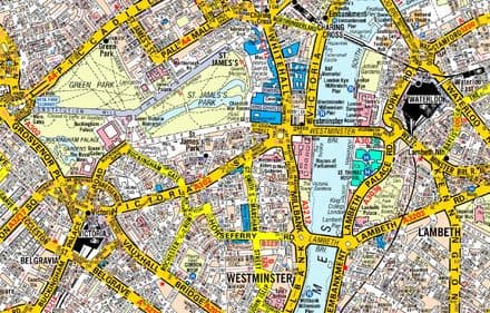 Extra Large A-Z Wall Street Map - Bespoke