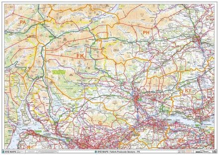 Falkirk - FK - Postcode Sector Wall Map