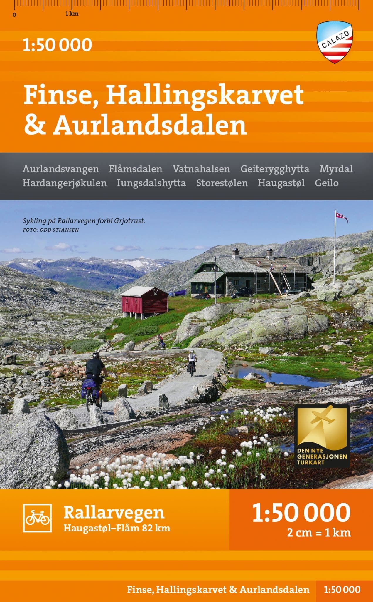 Finse Hallingskarvet & Aurlandsdalen - Hiking Map - Calazo BD 070
