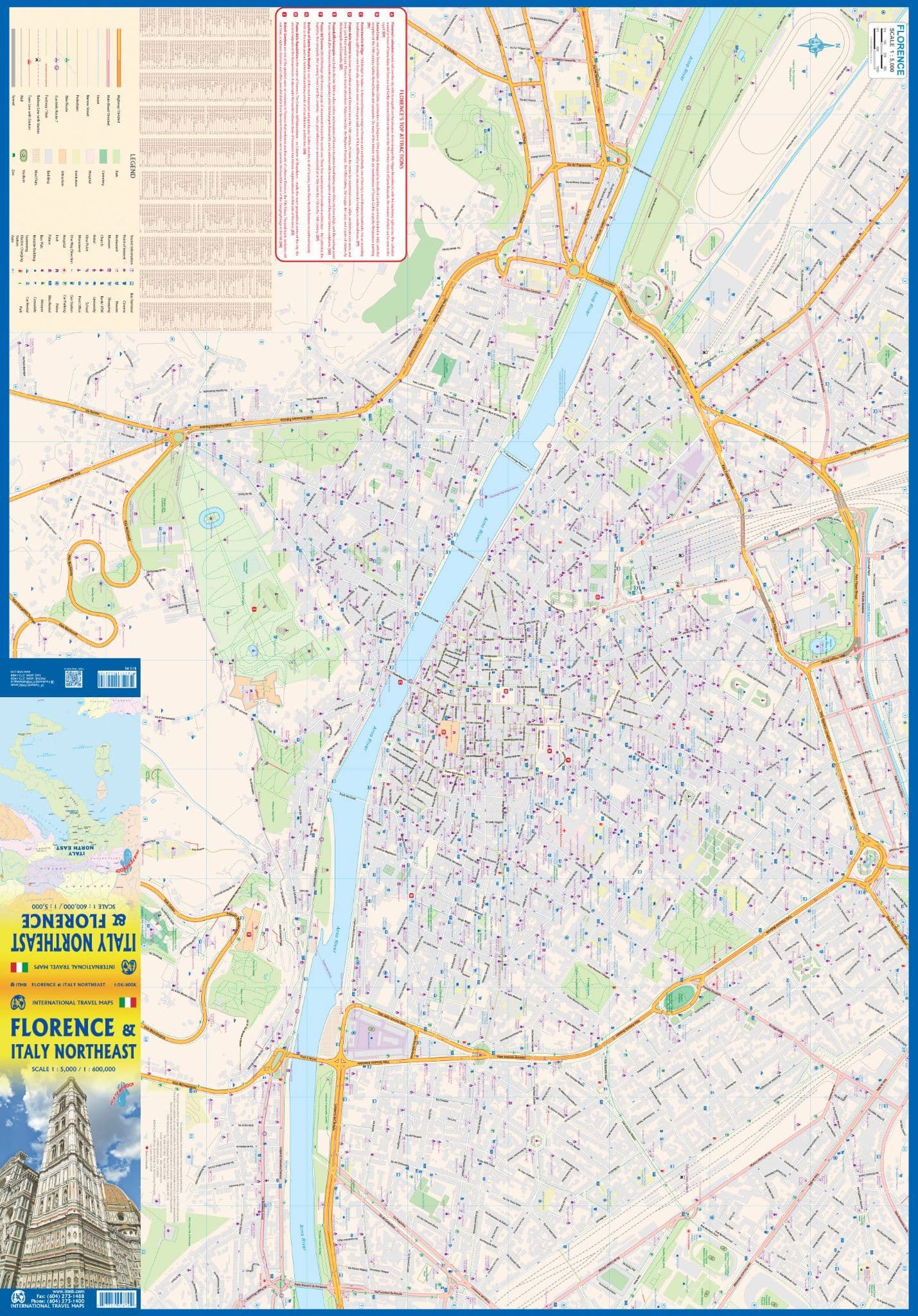 Florence & North East Italy - Travel Map - ITM