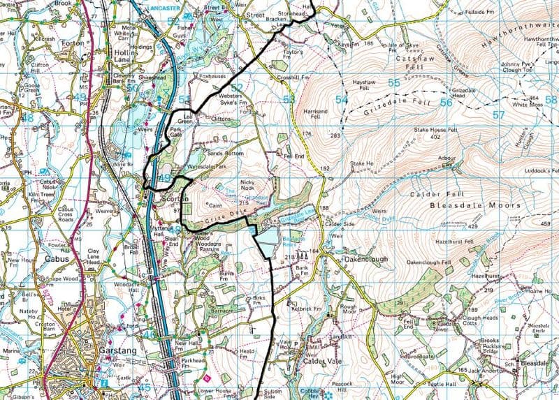 Forest of Bowland - AONB Wall Map - 2024