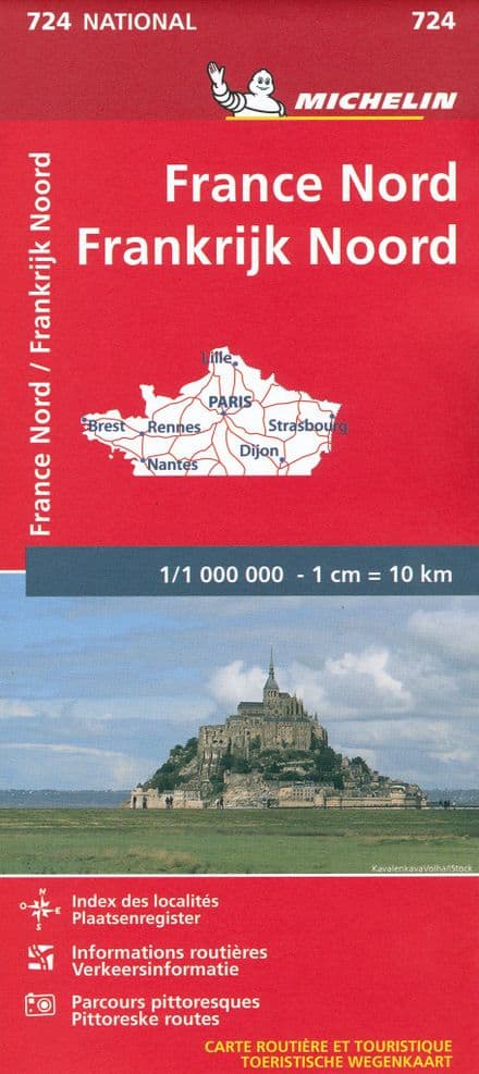 France North - Road Map Michelin 724