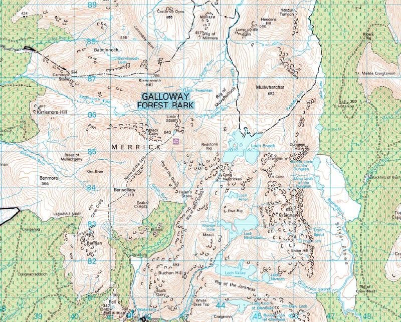 Galloway Forest Park - Wall Map - 1 50 000 - 2025