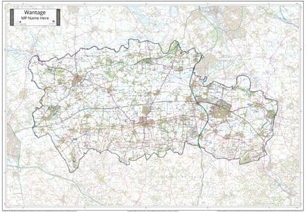 GB Parliamentary Constituency Electoral Boundary Wall Map