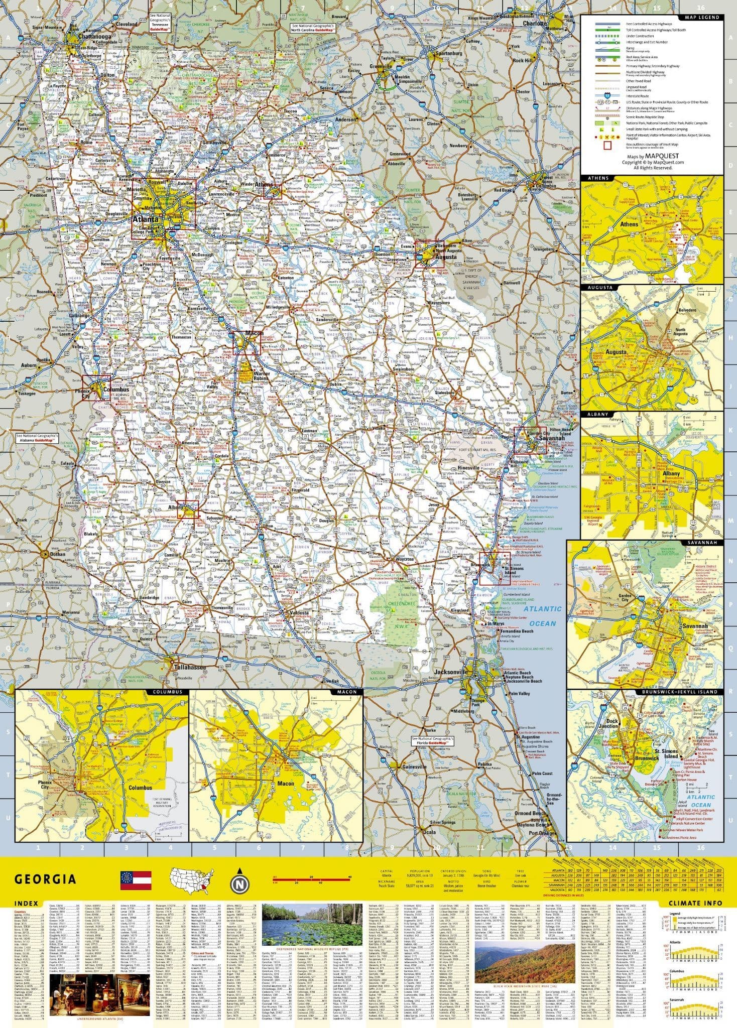 Georgia Road Map & Travel Guide GM18
