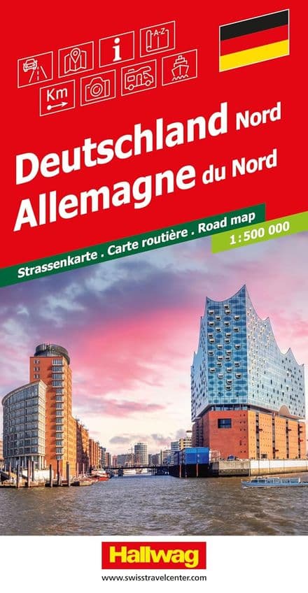 Germany North - Hallwag - 1:500,000
