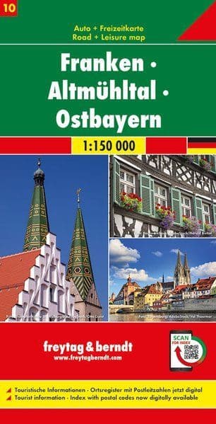 Germany Road Map 10 - Franken - Altmühltal - Bavaria East