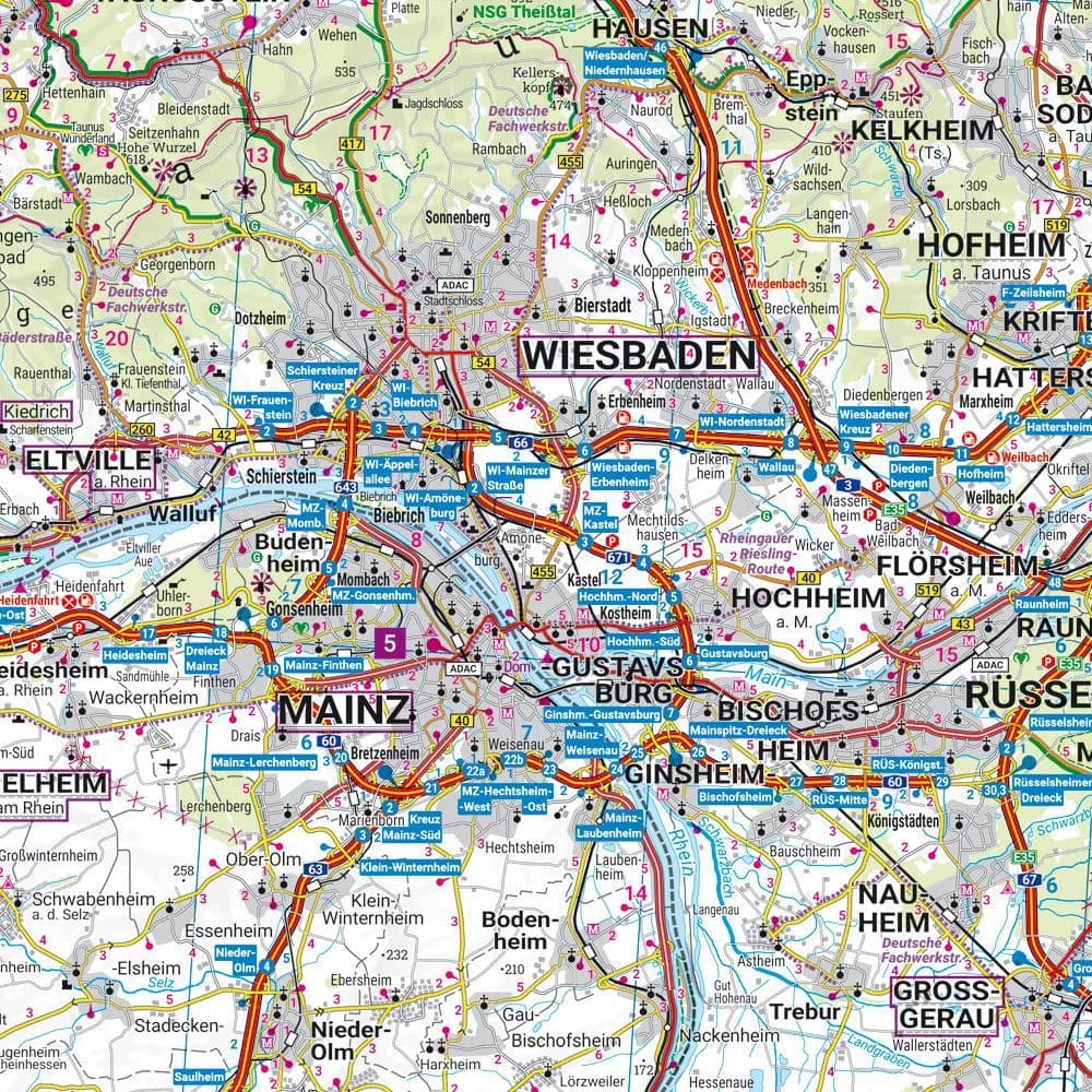 Germany Road Map 17 - Eifel - Moselle - Hunsrück - Westerwald
