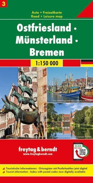 Germany Road Map 3 - Ostfriesland - Münsterland - Bremen