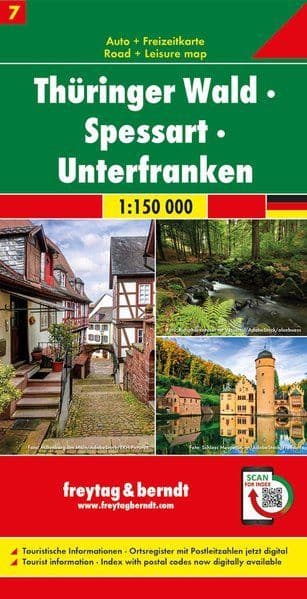 Germany Road Map 7 - Thuringian Forest-Spessart-Unterfranken