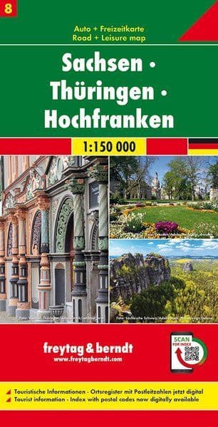 Germany Road Map 8 - Saxony - Thuringia - High Franconia