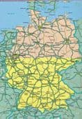 Germany South - Hallwag - 1:500,000