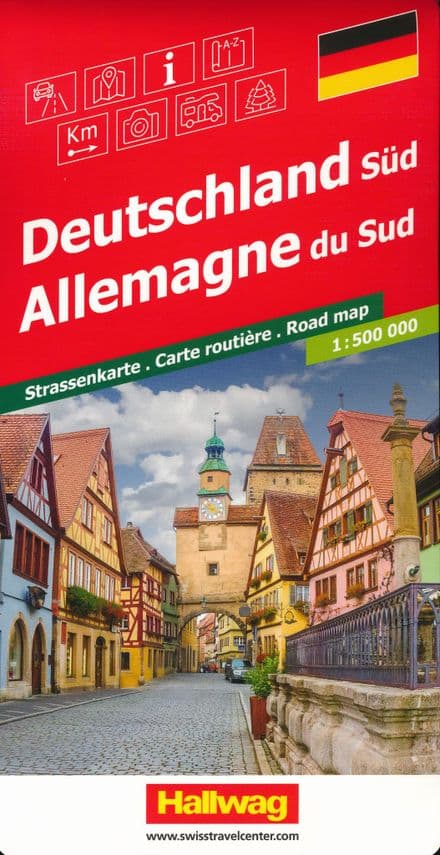 Germany South - Hallwag - 1:500,000