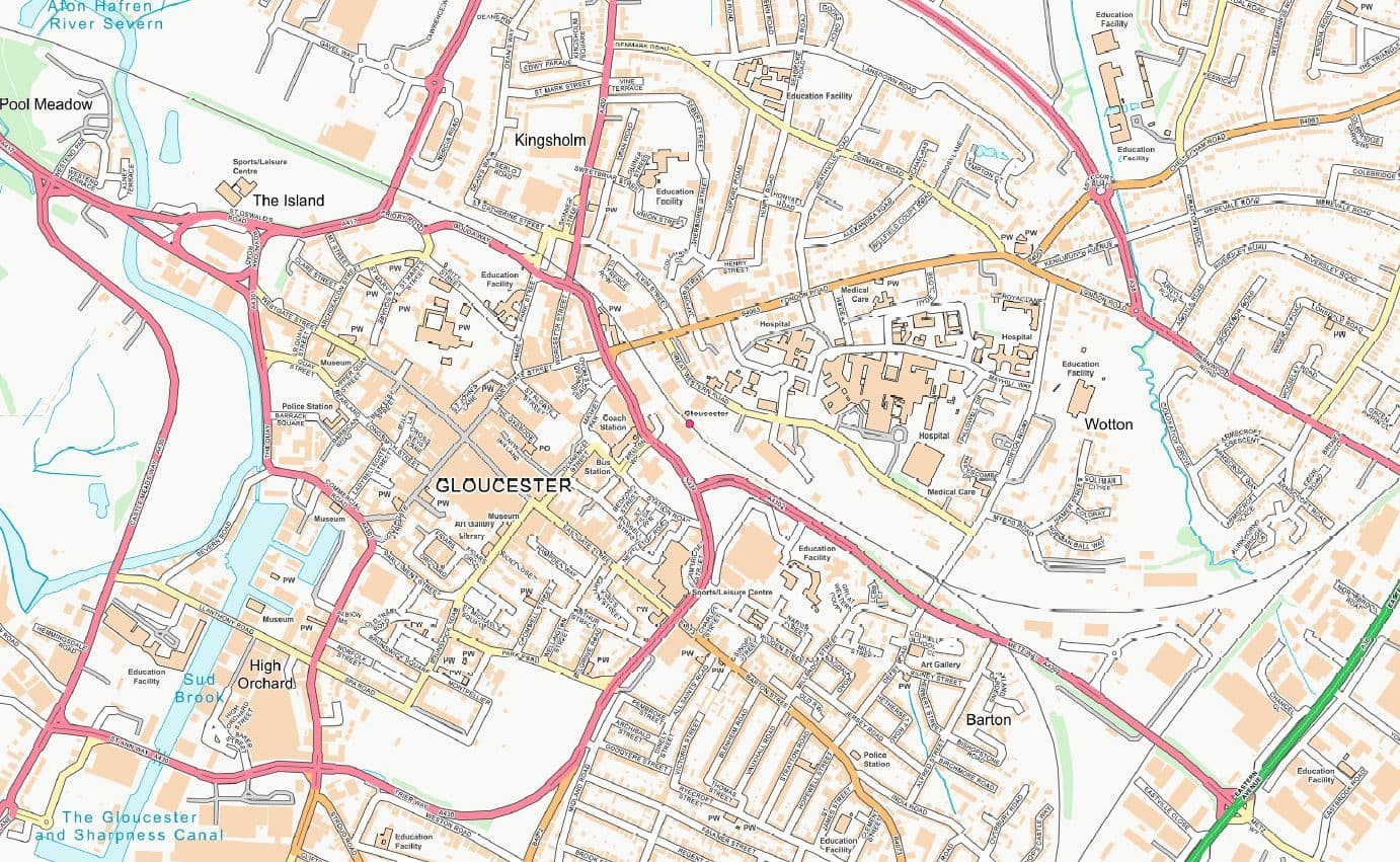 Gloucester Street Map