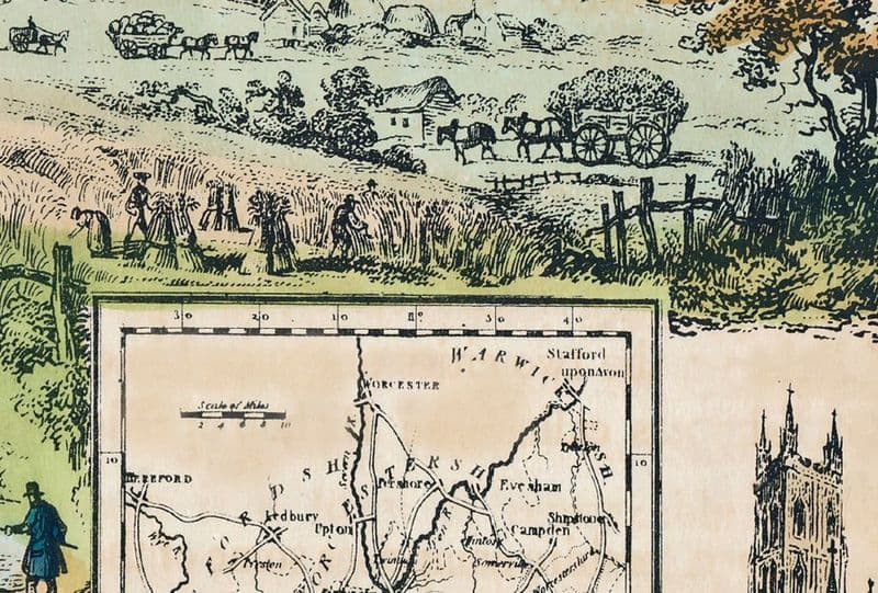 Gloucestershire - by Reuben Ramble - Reproduction County Map